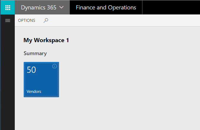Example - Personalized workspaces tile view