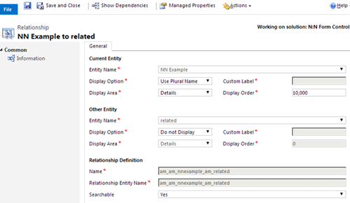 Set Display Option as Searchable to make NN searchable in Dynamics CRM