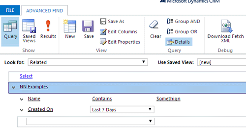 Setting Display Option as Related to make NN Visable in Microsoft CRM