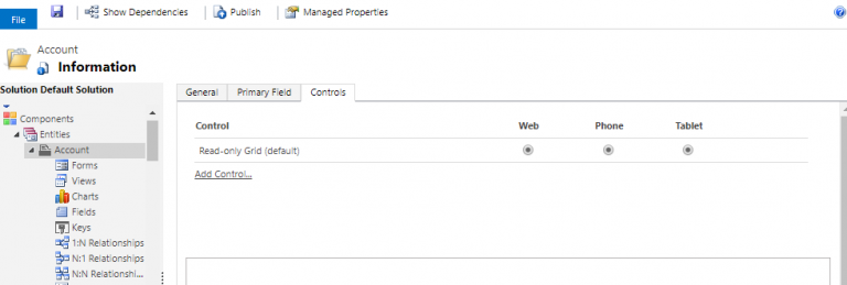Settings for editable grids in Dynamics 365 CRM