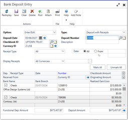 Document Attach Available in Bank Reconciliation