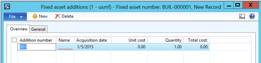 Fixed Asset additions functionality document additions
